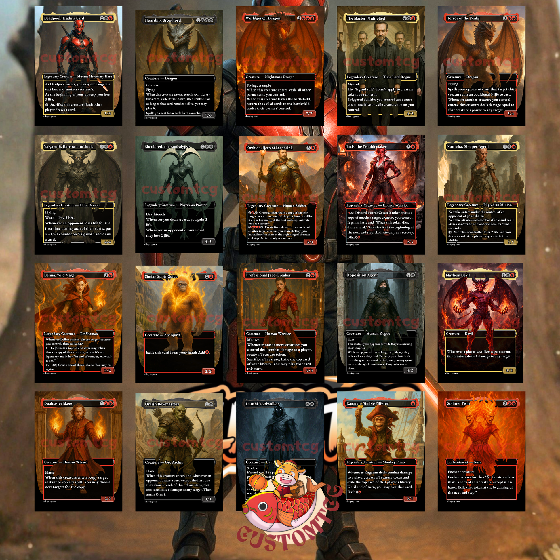 Deadpool, Trading Card  Custom Deck  ElkoyTCG