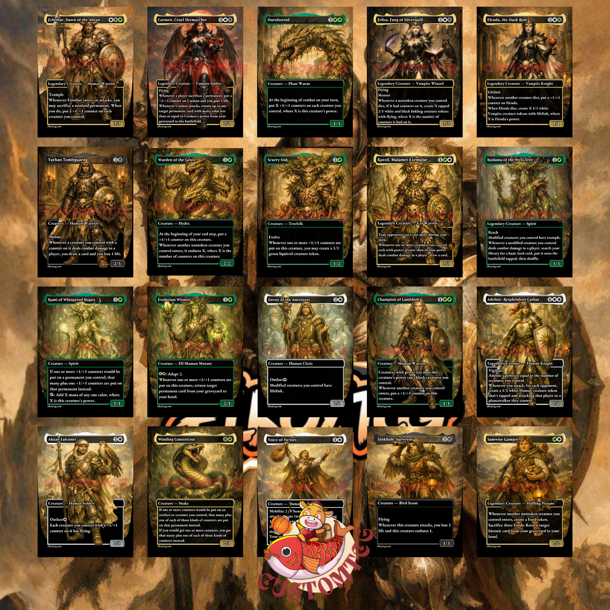 Felothar, Dawn of the Abzan Counters Custom Deck 🌿💀⚔️