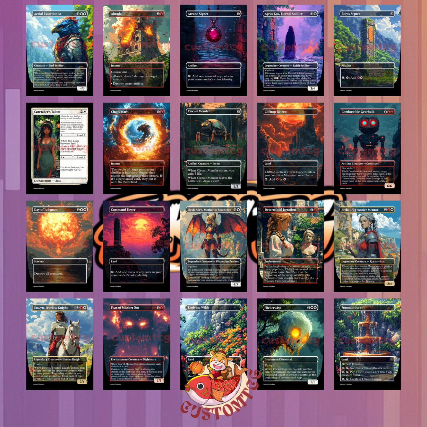 Jolly Balloon Man - Pixel Art Custom Deck