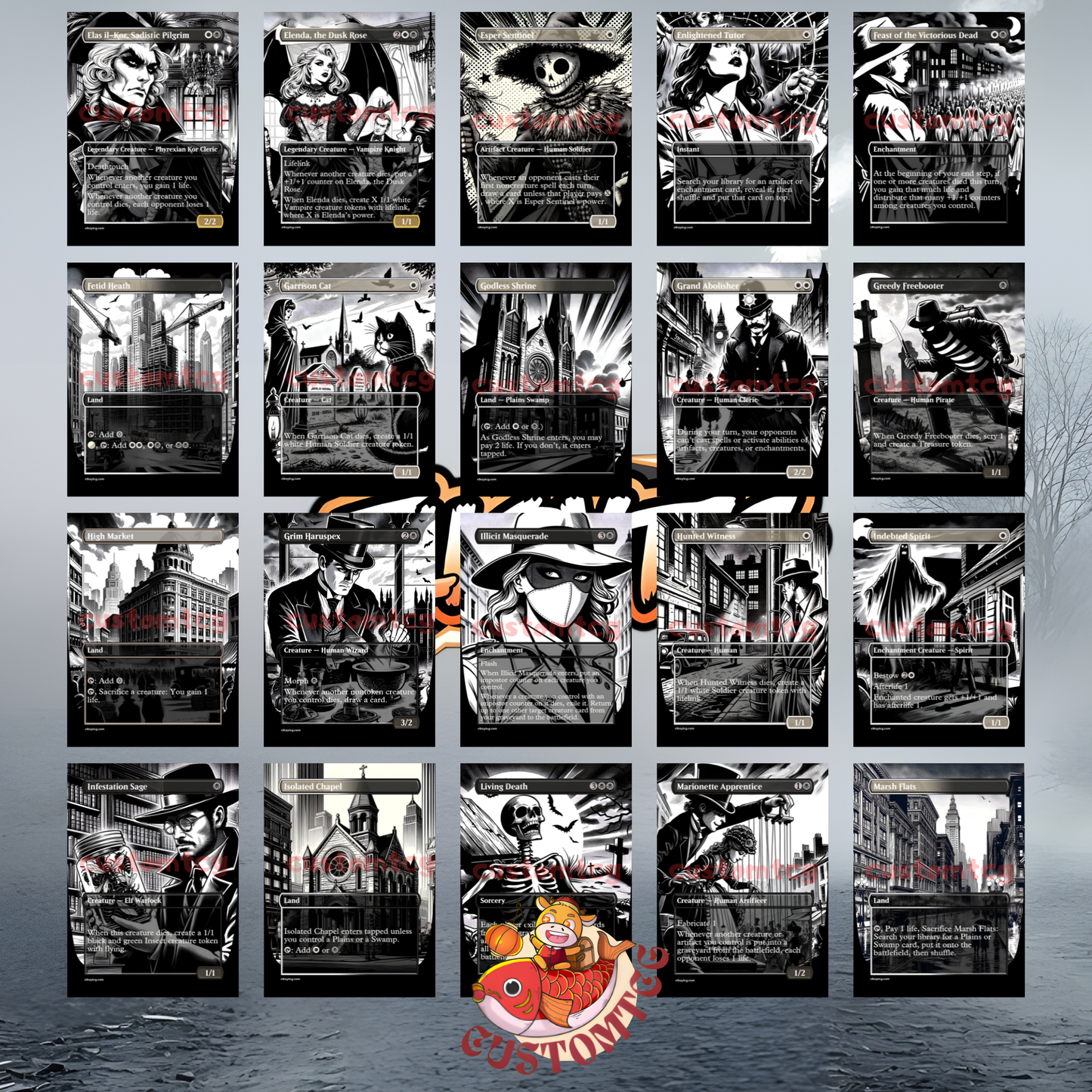 Black Noir Custom Deck