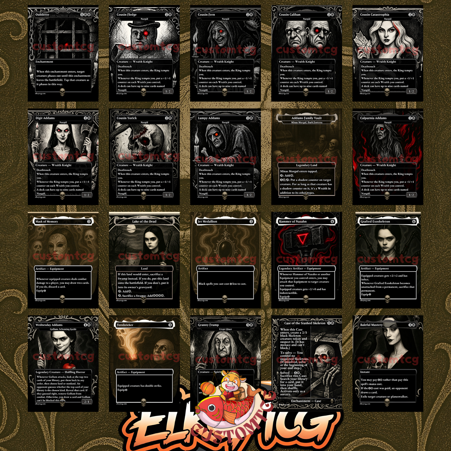 Addams Family Custom Deck