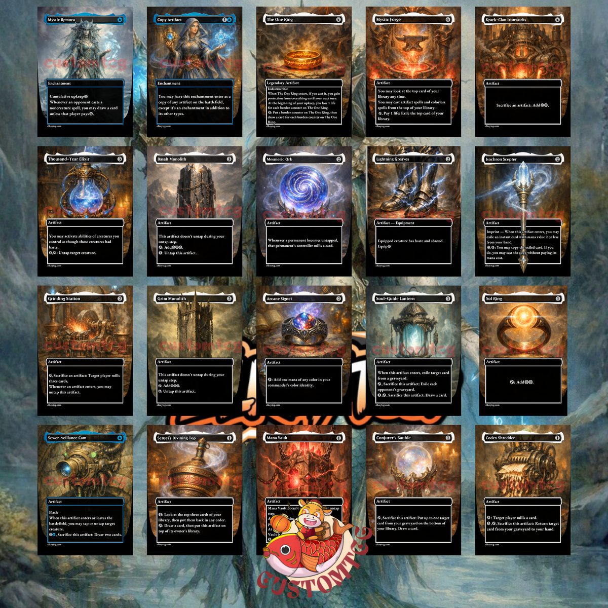 Emry, Lurker of the Loch - Mono-Blue Artifact Custom Deck