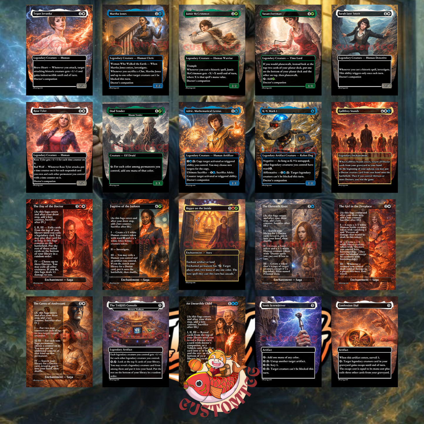 Doctor Who Custom Deck — 100 Cards + Tokens