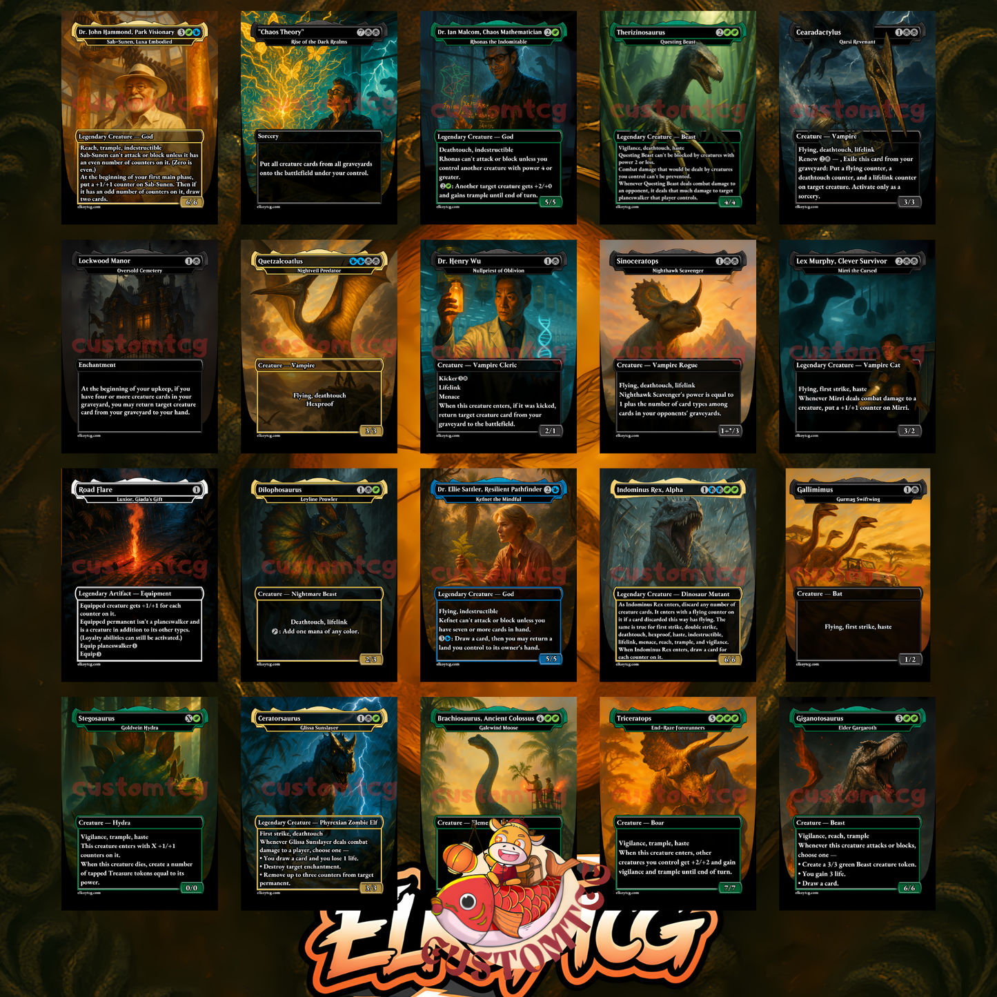 INDOMINOUS JURASSIC PARK CUSTOM DECK