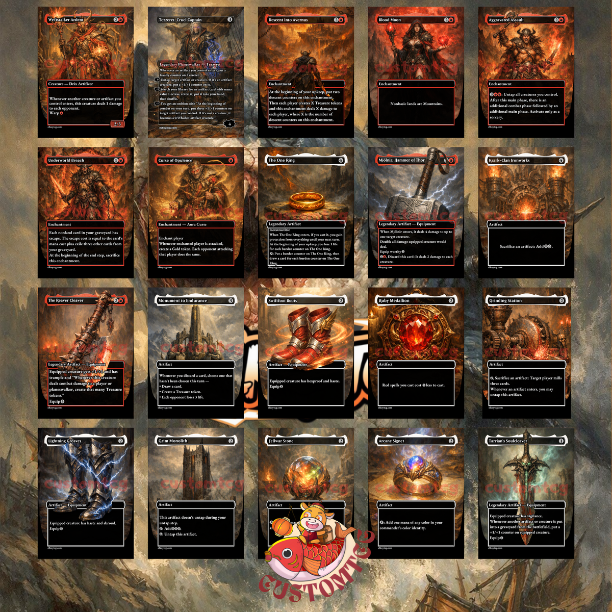 Jaws, Relentless Predator — Mono-Red Treasure Aggro Custom Deck