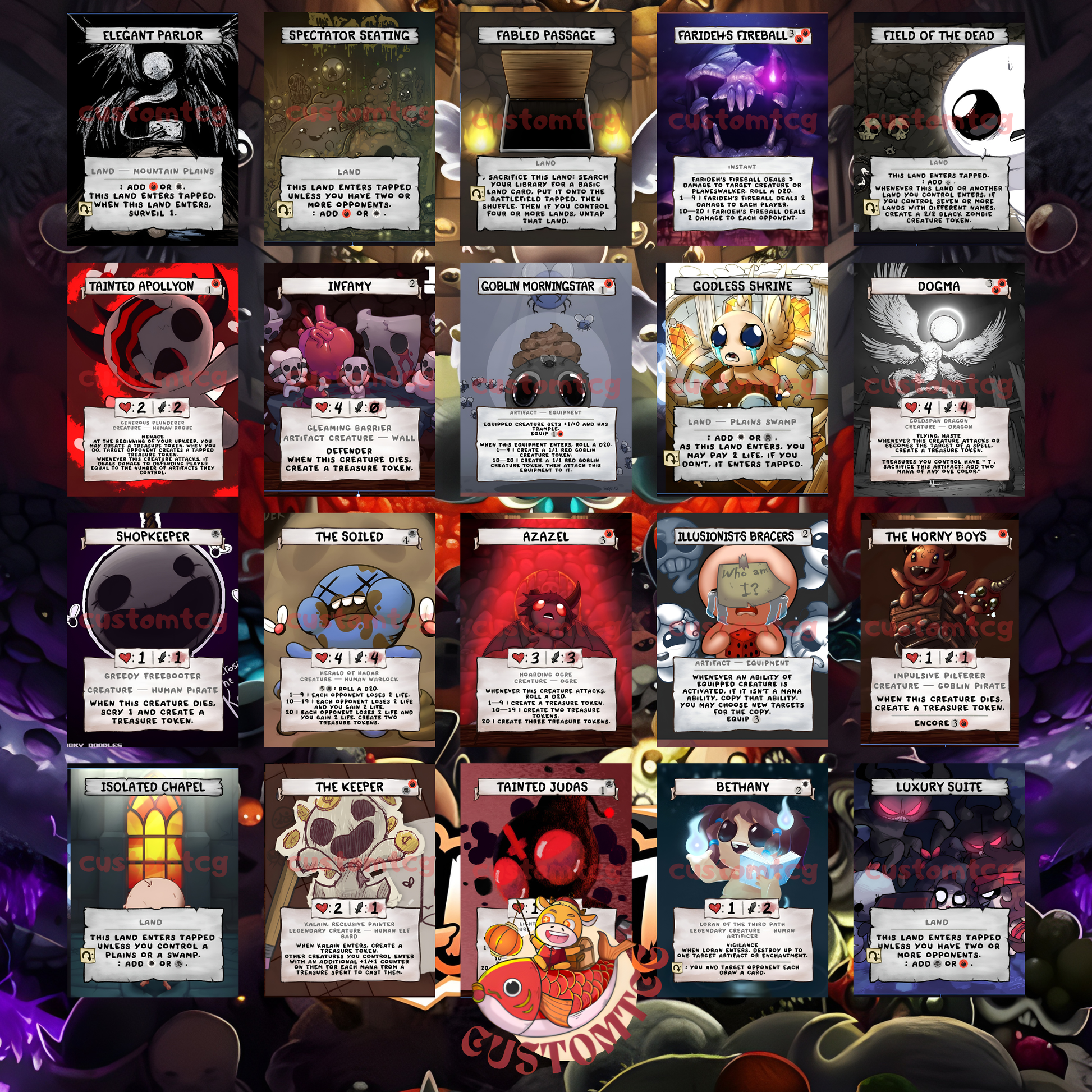 Binding of Isaac MTG Commander Deck Custom Cards ElkoyTCG Binding of Isaac MTG Commander Deck Custom Cards ElkoyTCG