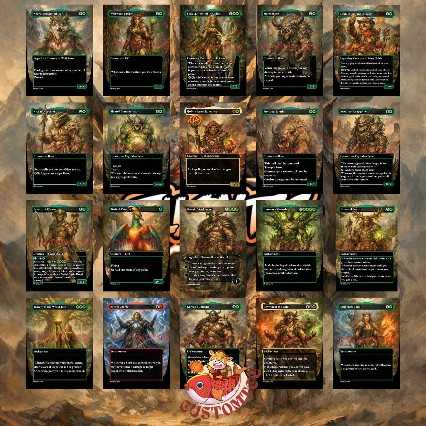 Slinza, the Spiked Stampede — Gruul Beast Typal Custom Deck