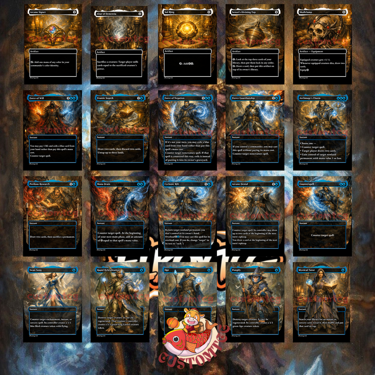 MINN, WILY ILLUSIONIST — Mono-Blue Illusions & Card-Draw Custom Deck