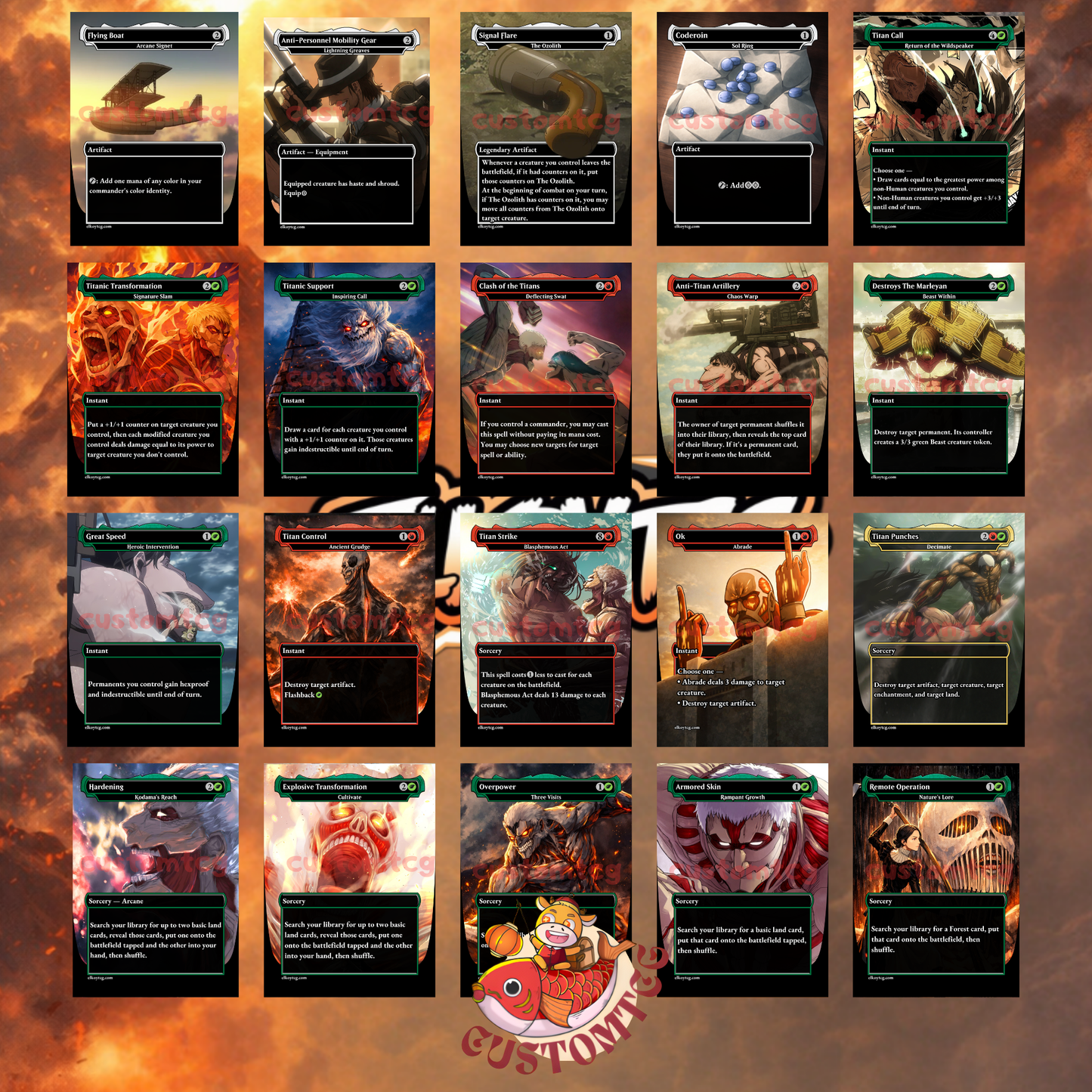 Attack on Titan Custom Deck - ONLY TITANS