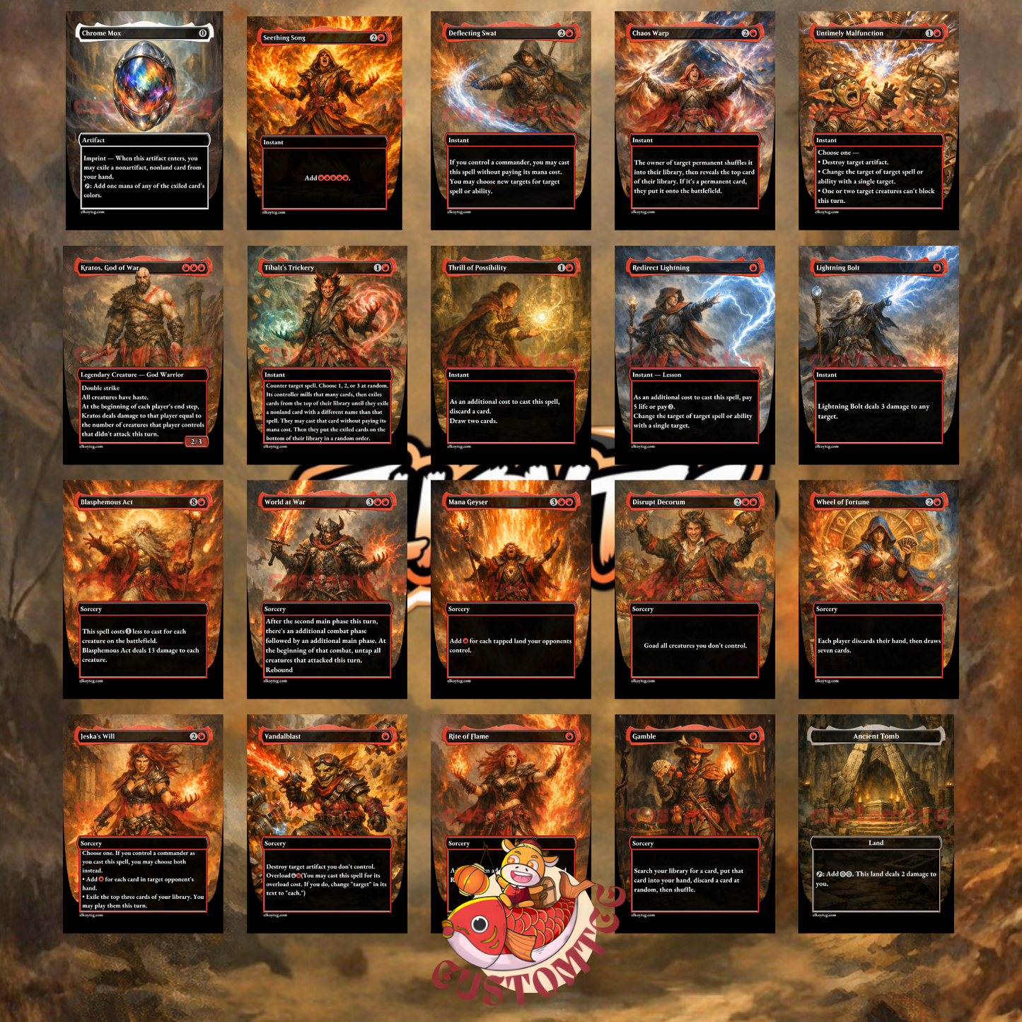 Kratos, God of War Custom Deck