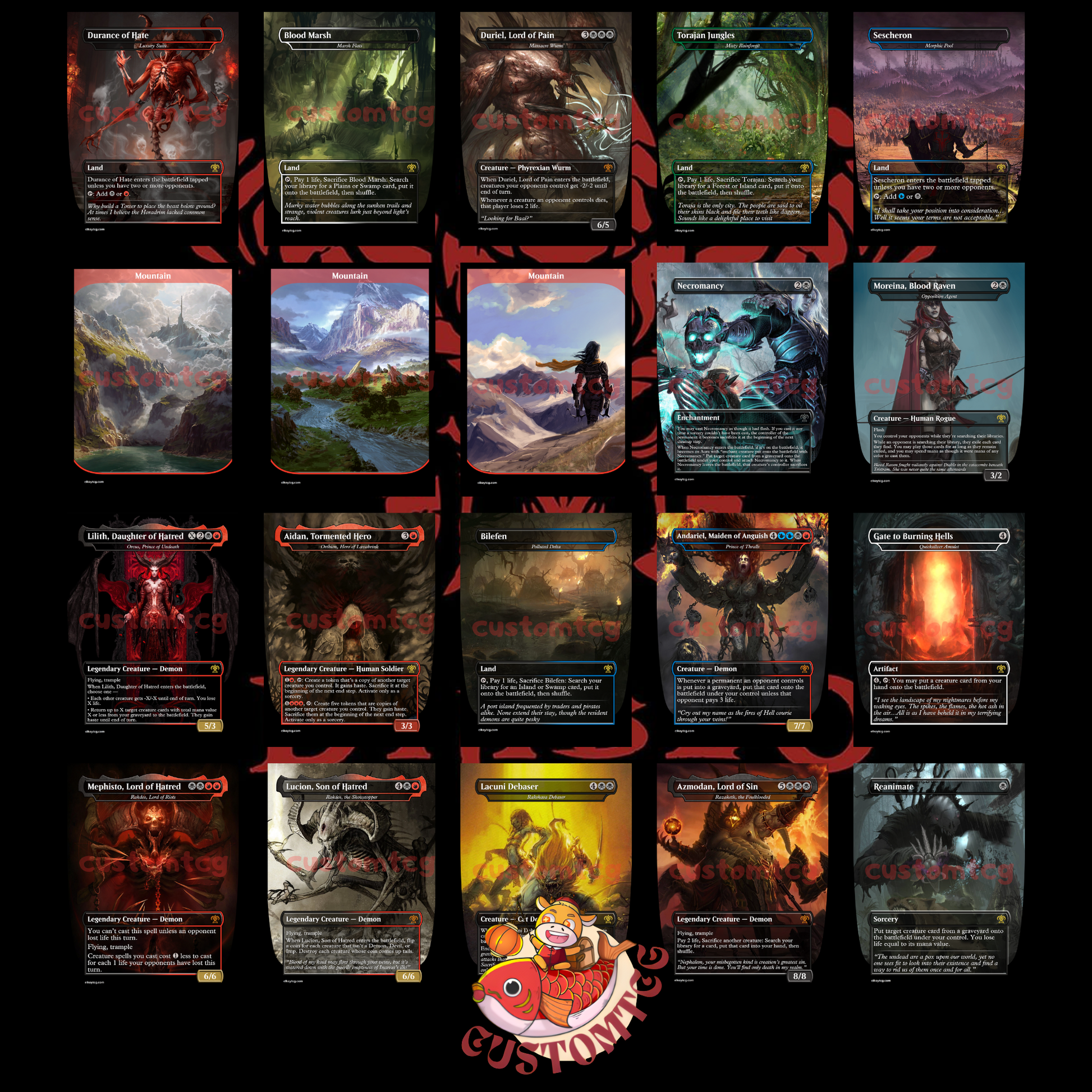 diablo mtg cards I'm a lifetime fan of Diablo and Magic the Gathering. Figured it was time to mesh my fandoms for my Demon EDH deck. : r/freemagic