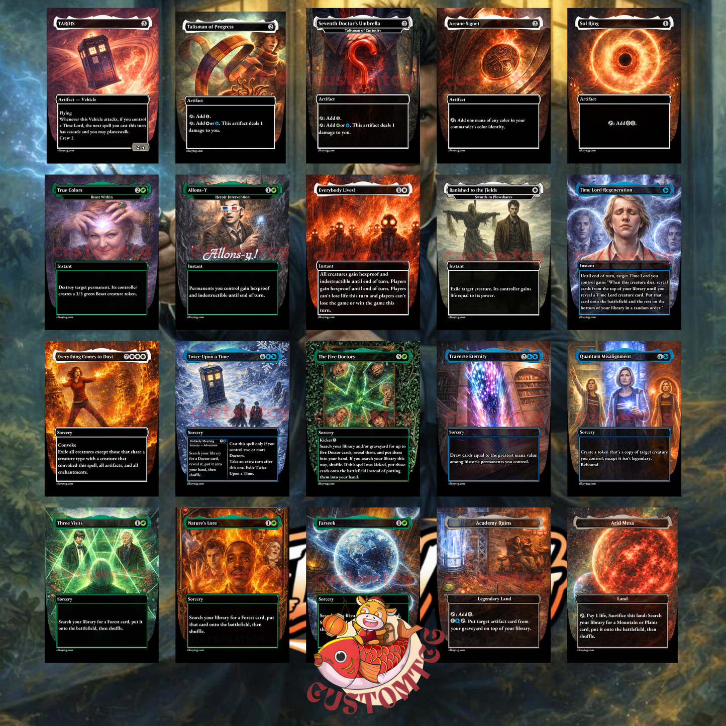 Doctor Who Custom Deck — 100 Cards + Tokens