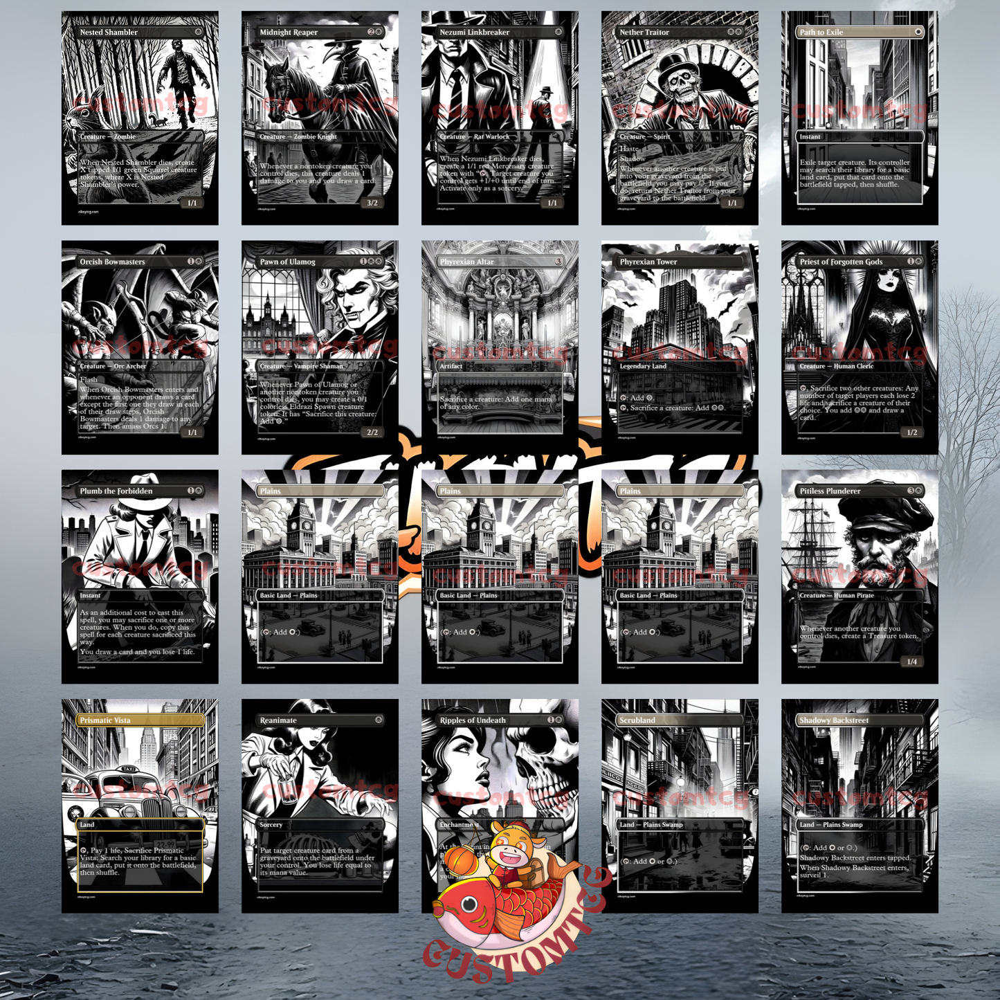 Black Noir Custom Deck