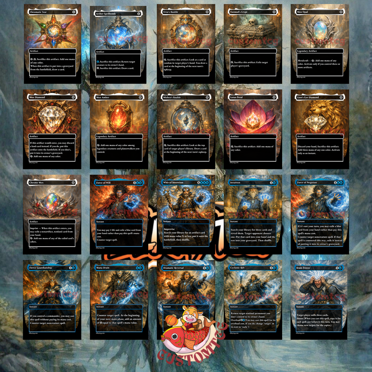 Emry, Lurker of the Loch - Mono-Blue Artifact Custom Deck