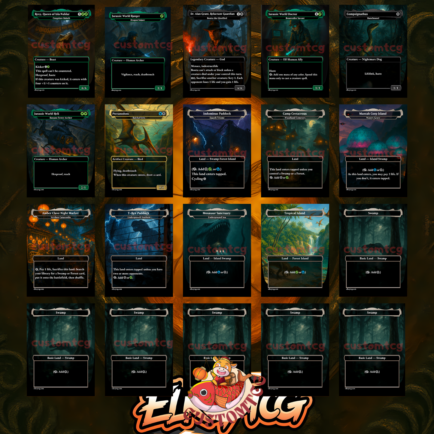 INDOMINOUS JURASSIC PARK CUSTOM DECK
