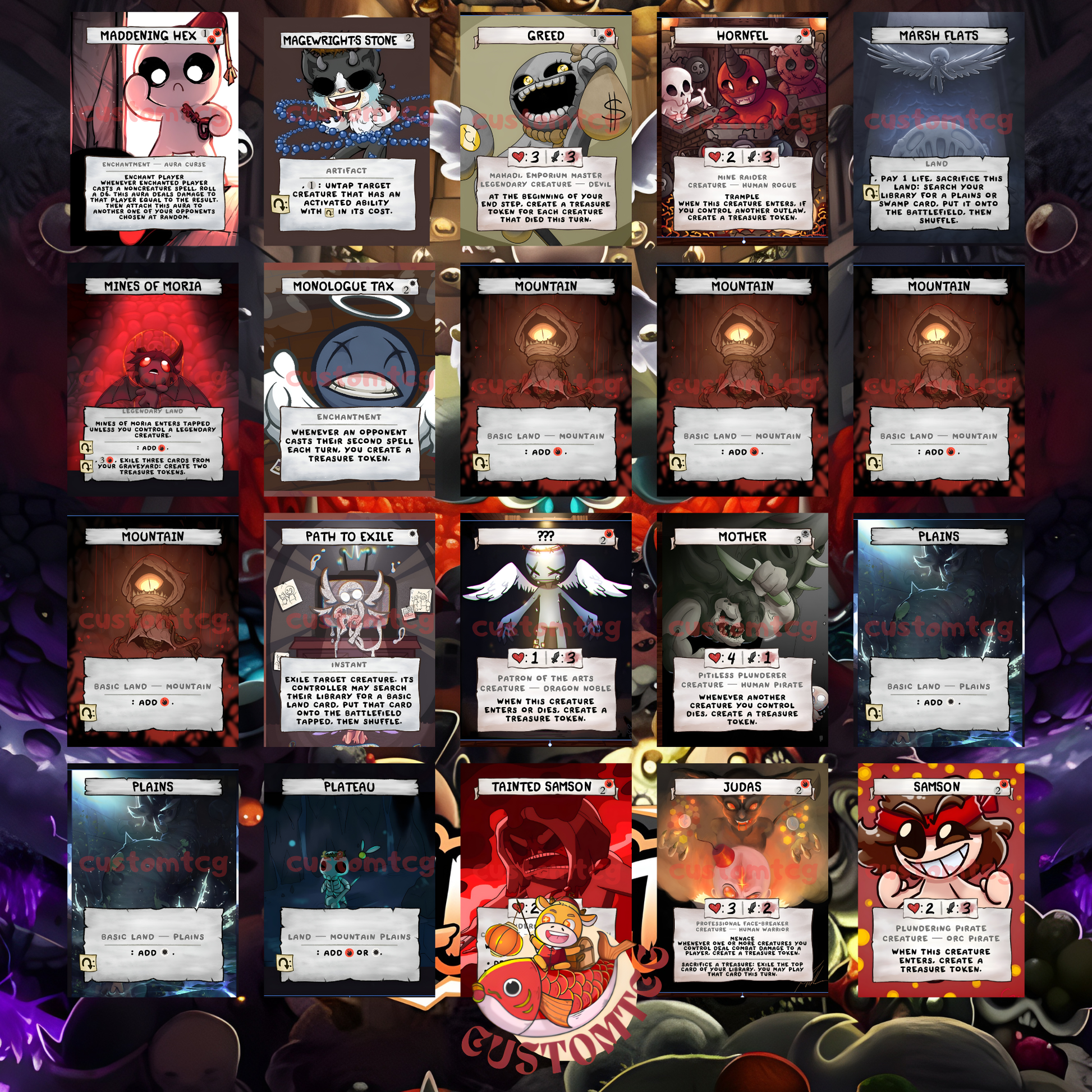 Binding of Isaac MTG Commander Deck Custom Cards ElkoyTCG Binding of Isaac MTG Commander Deck Custom Cards ElkoyTCG