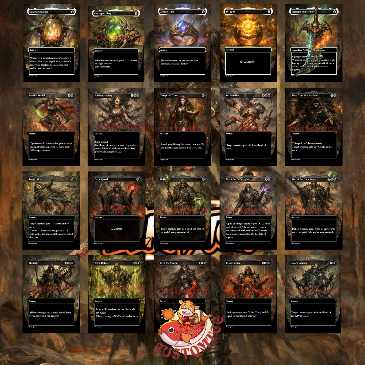 Massacre Girl, Known Killer — Mono-Black -1/-1 Counters Custom Deck