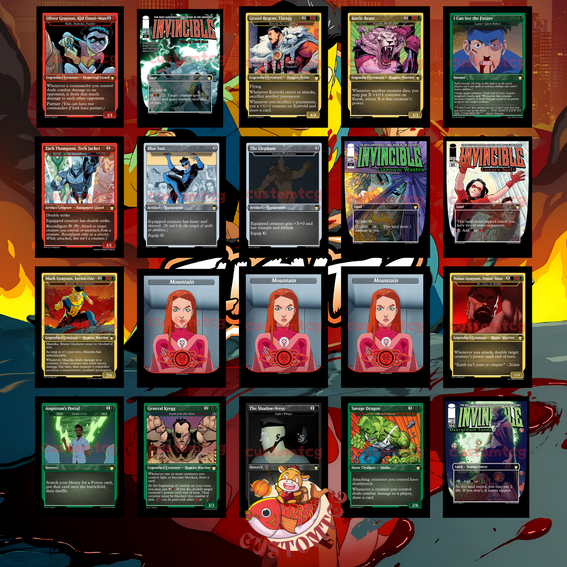 invincible mtg cards Invincible Custom Deck – ElkoyTCG