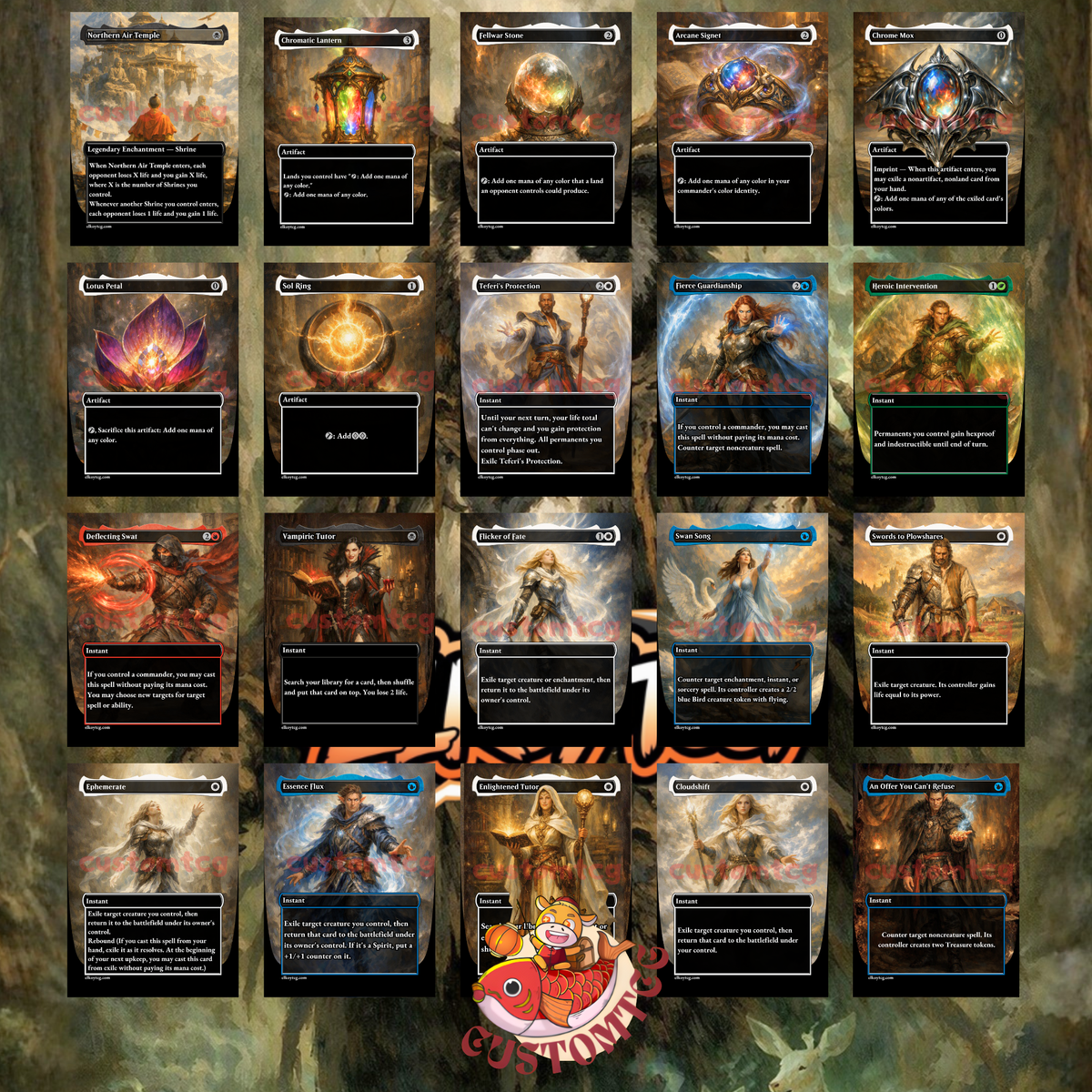 Hei Bai, Forest Guardian — 5-Color Shrine Tribal Commander Custom Deck