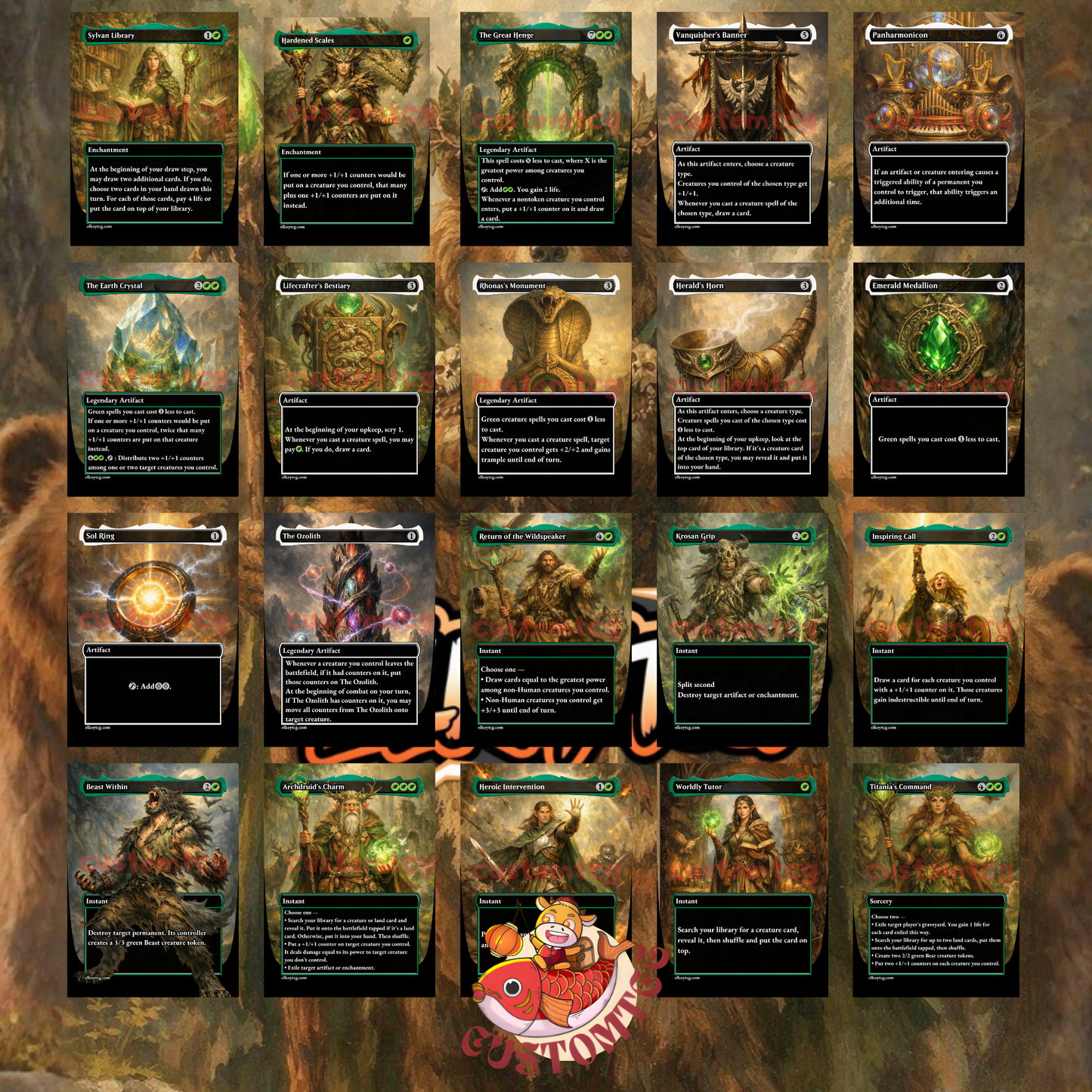 Ayula, Queen Among Bears — Mono-Green Bear Typal Custom Deck