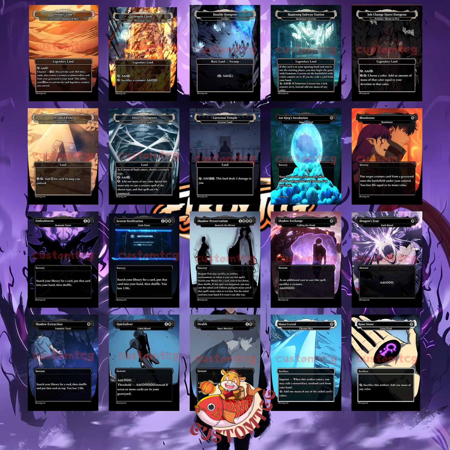 Solo Leveling Custom Deck – “Shadow Monarch Edition”