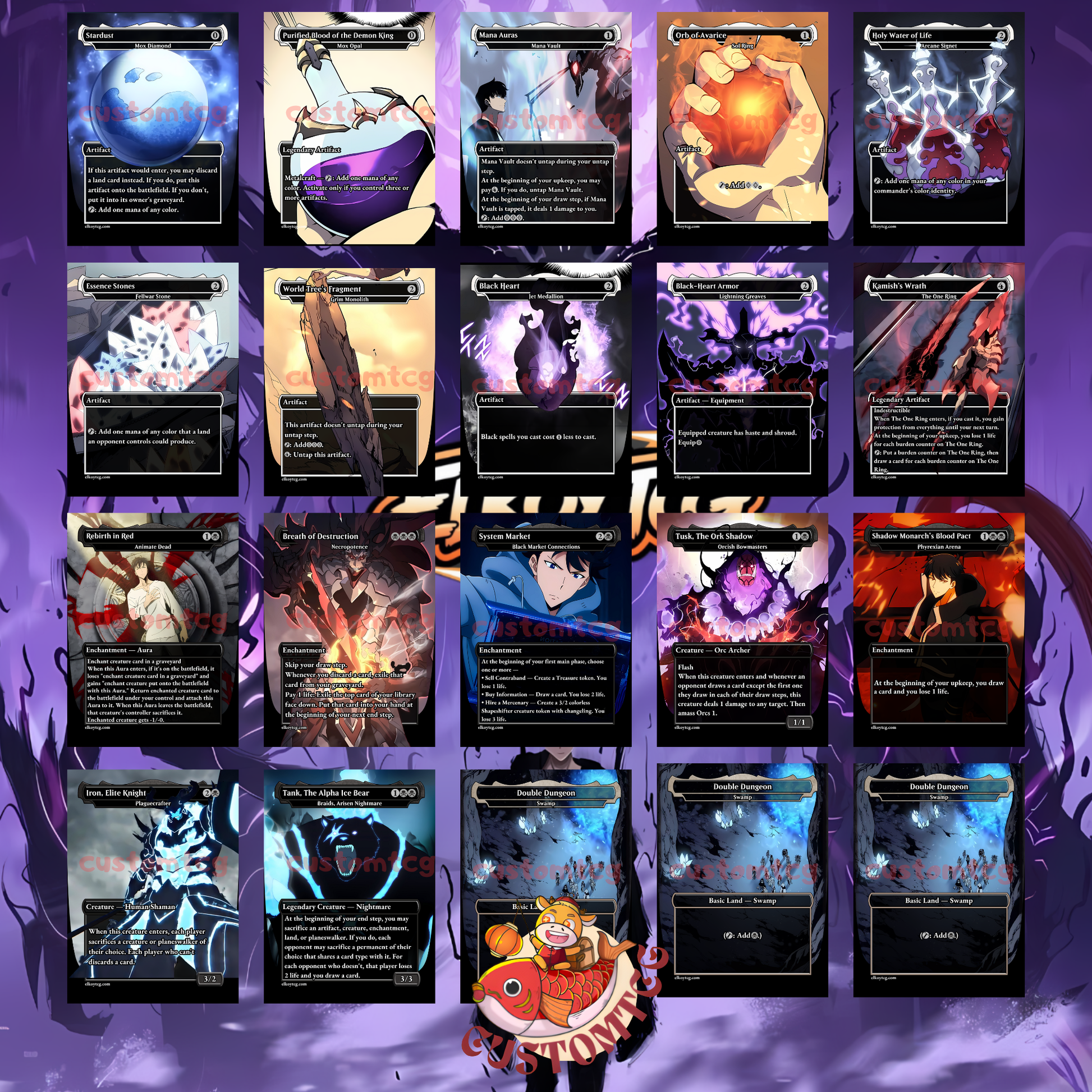 Solo Leveling MTG Commander Deck Custom Proxy Cards ElkoyTCG Solo Leveling MTG Commander Deck Custom Proxy Cards ElkoyTCG