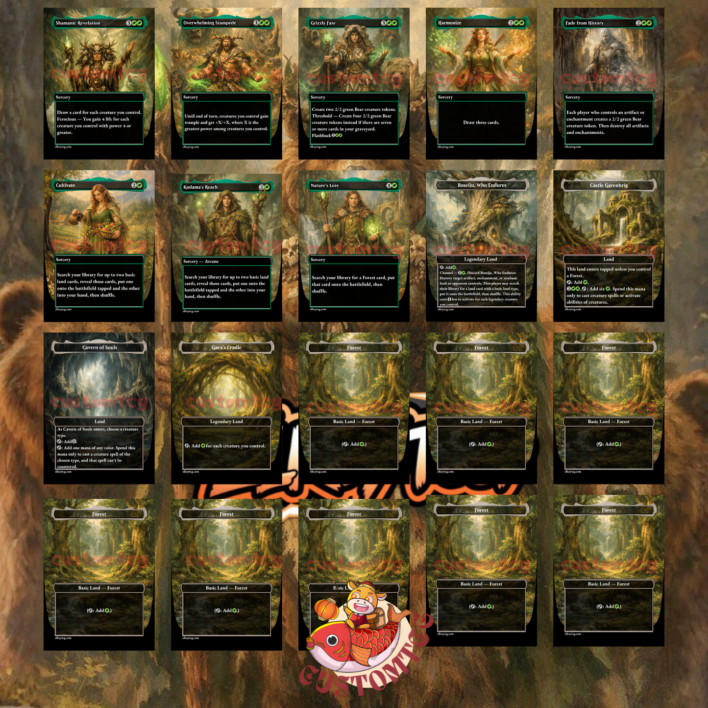 Ayula, Queen Among Bears — Mono-Green Bear Typal Custom Deck