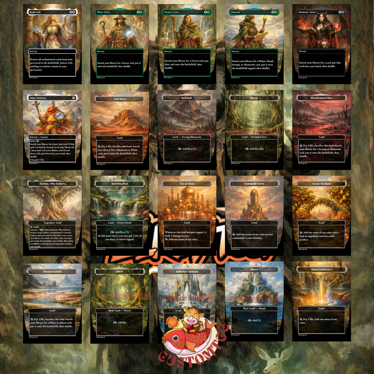 Hei Bai, Forest Guardian — 5-Color Shrine Tribal Commander Custom Deck