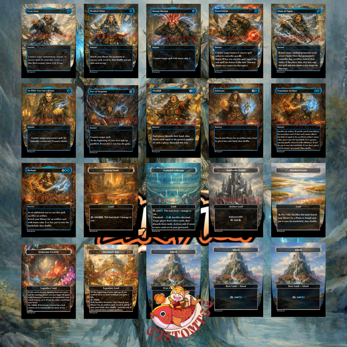 Emry, Lurker of the Loch - Mono-Blue Artifact Custom Deck