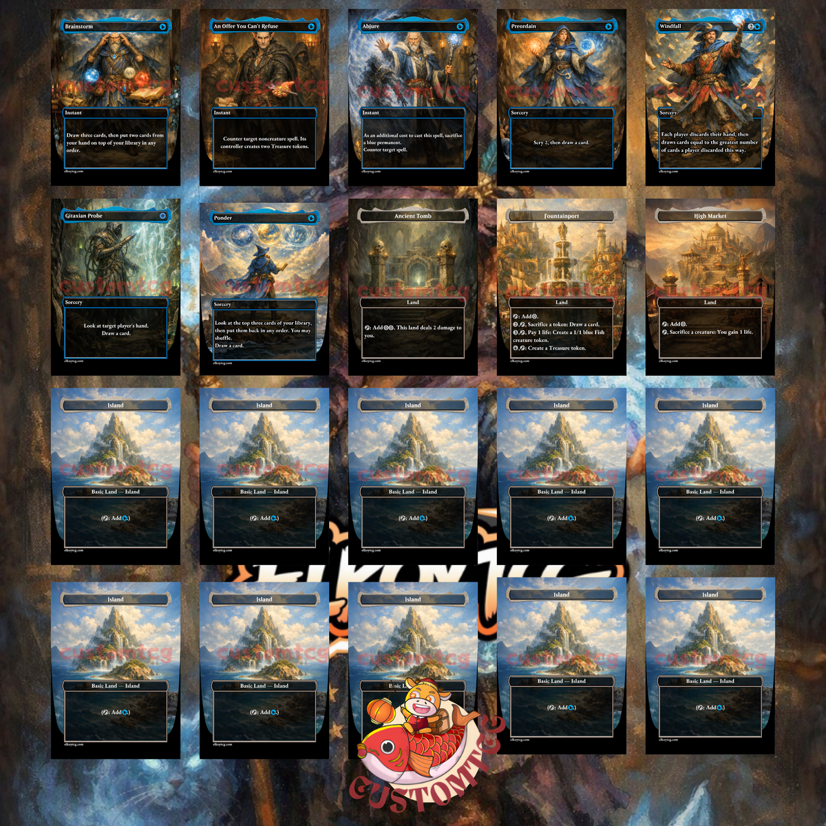 MINN, WILY ILLUSIONIST — Mono-Blue Illusions & Card-Draw Custom Deck