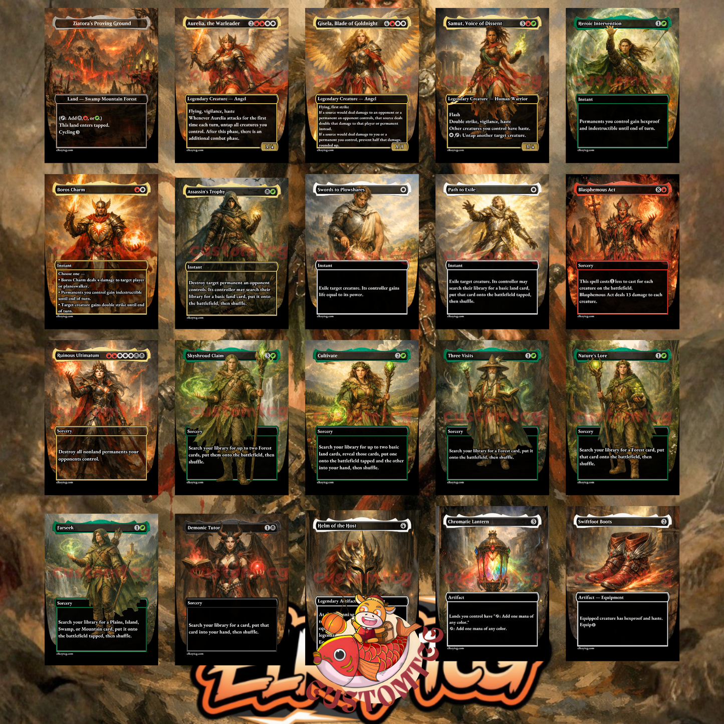 Saskia the Unyielding Custom Deck