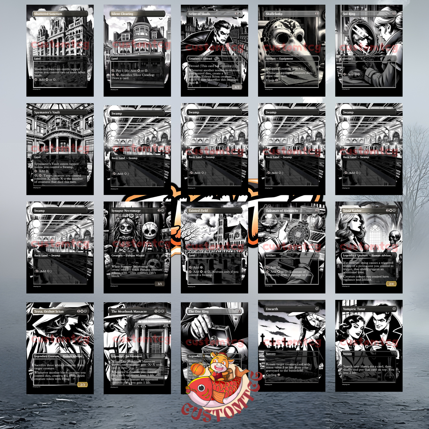 Black Noir Custom Deck