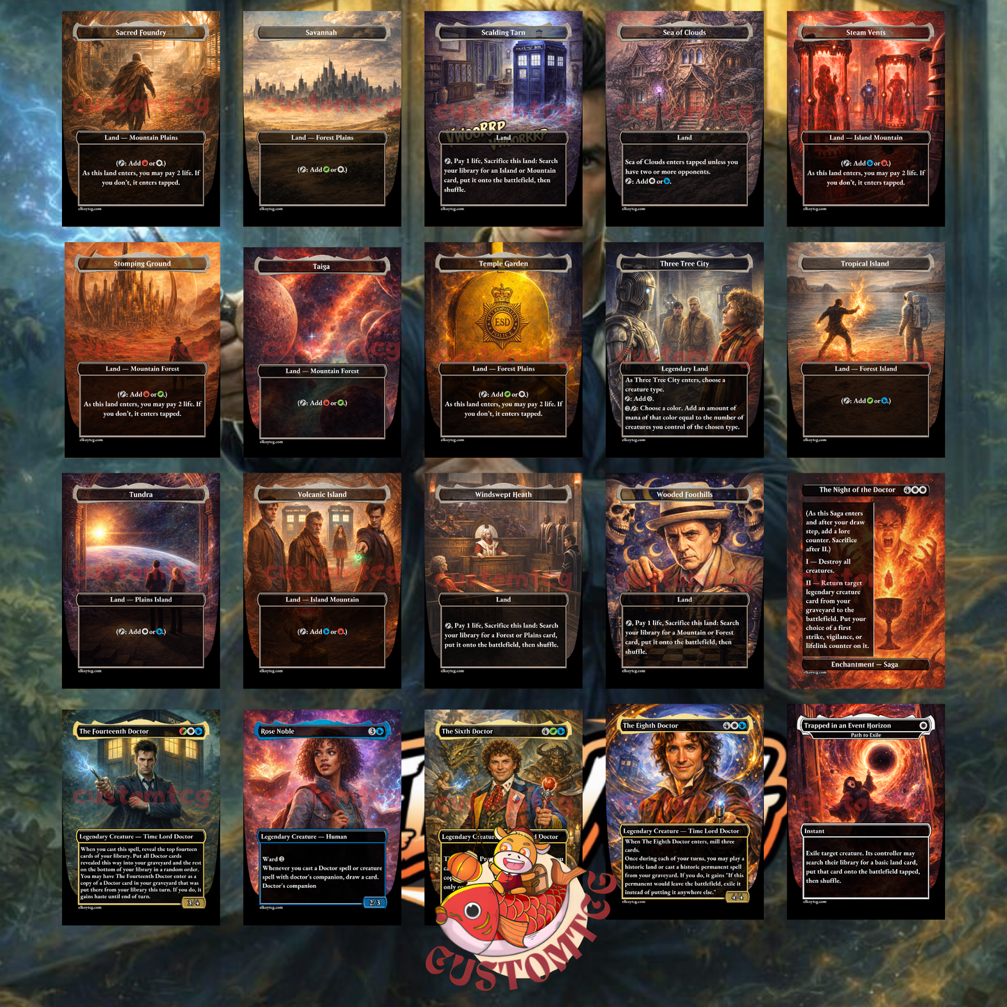 Doctor Who Custom Deck — 100 Cards + Tokens