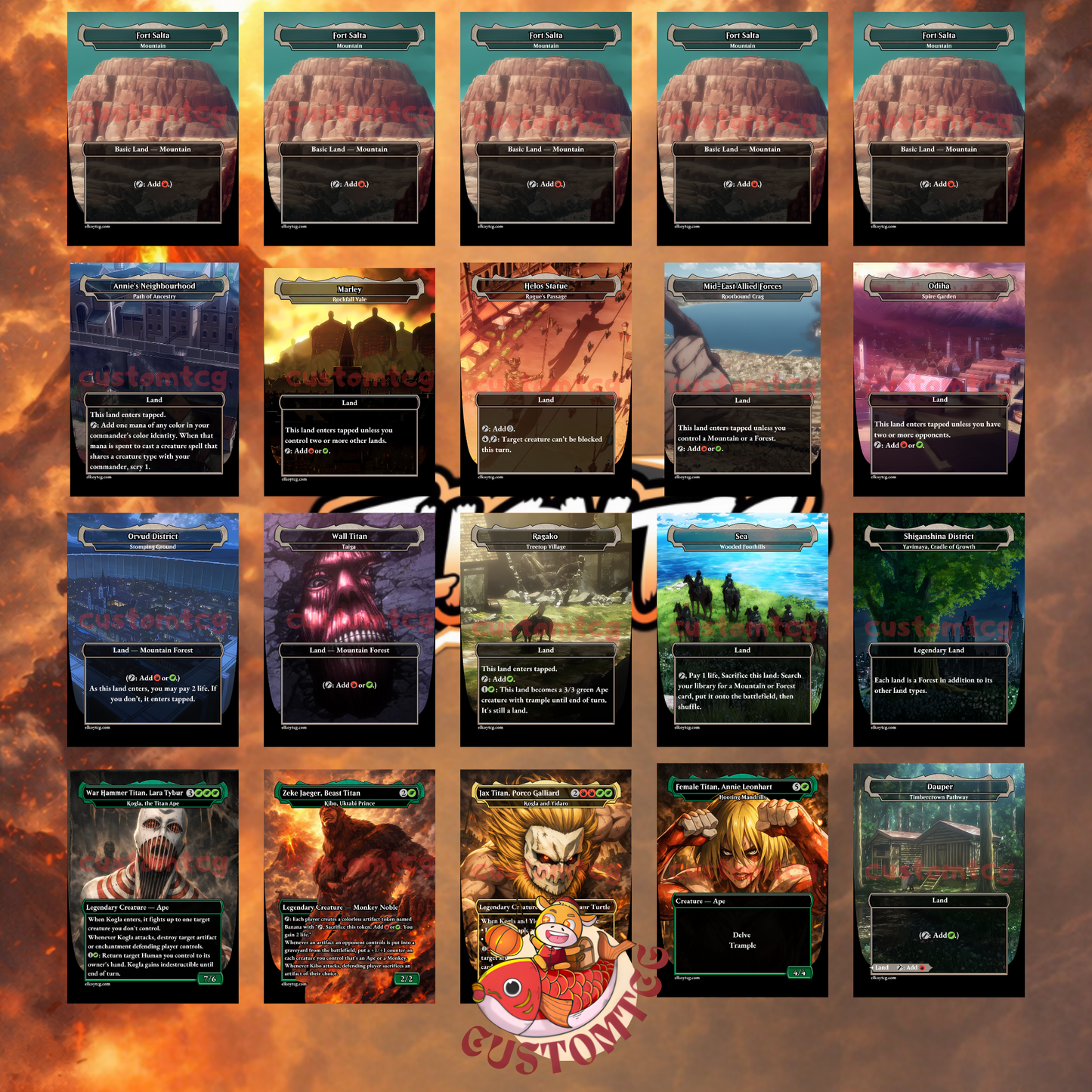 Attack on Titan Custom Deck - ONLY TITANS