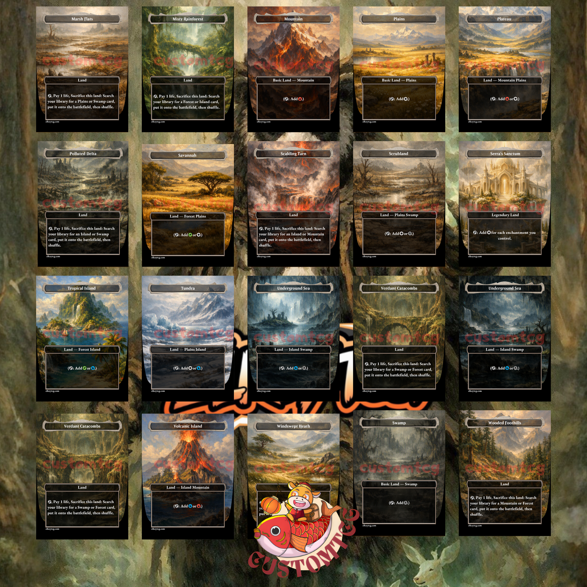 Hei Bai, Forest Guardian — 5-Color Shrine Tribal Commander Custom Deck