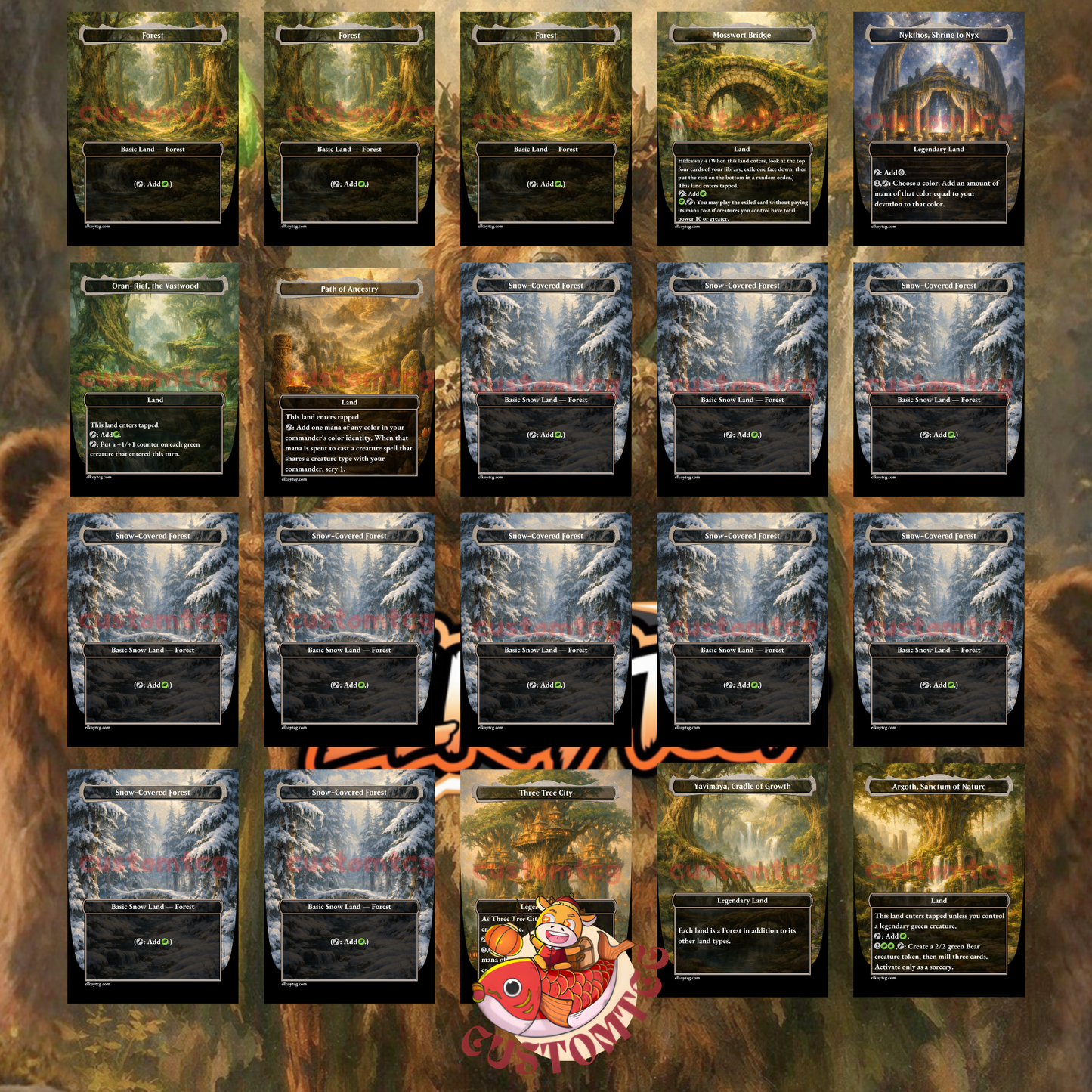 Ayula, Queen Among Bears — Mono-Green Bear Typal Custom Deck