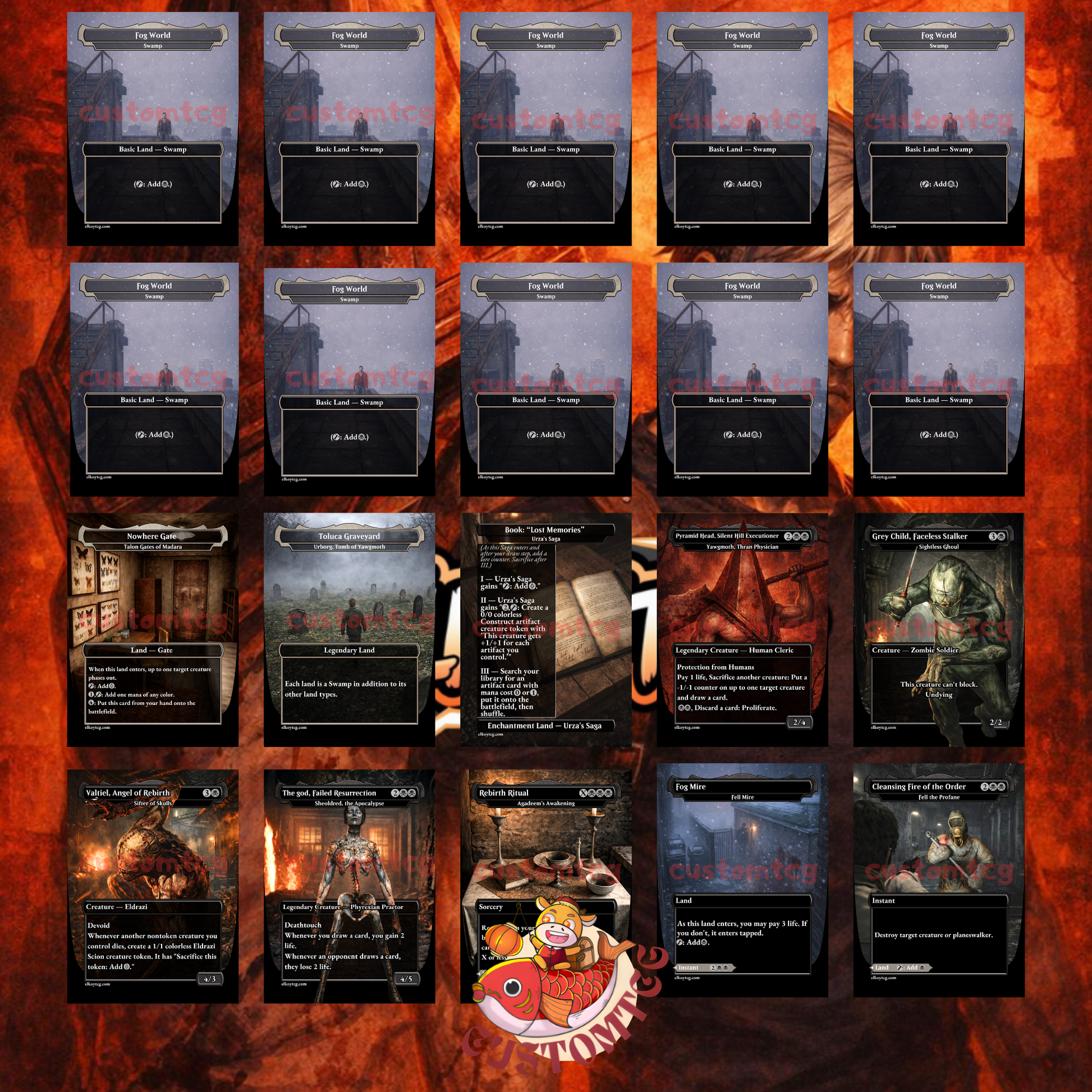 mtg 200 card deck Silent Hill MTG Commander Deck – Custom Horror Cards – ElkoyTCG