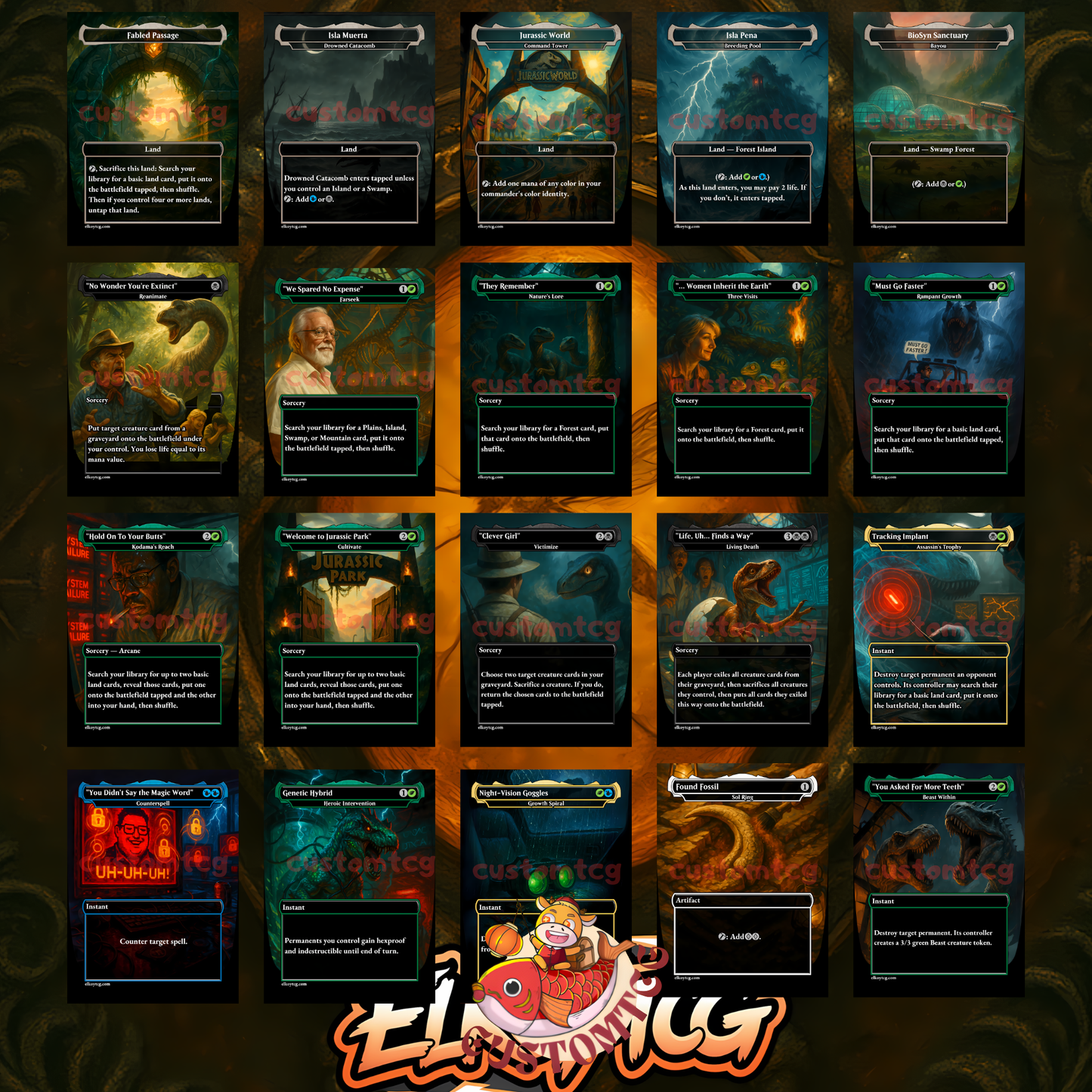 INDOMINOUS JURASSIC PARK CUSTOM DECK