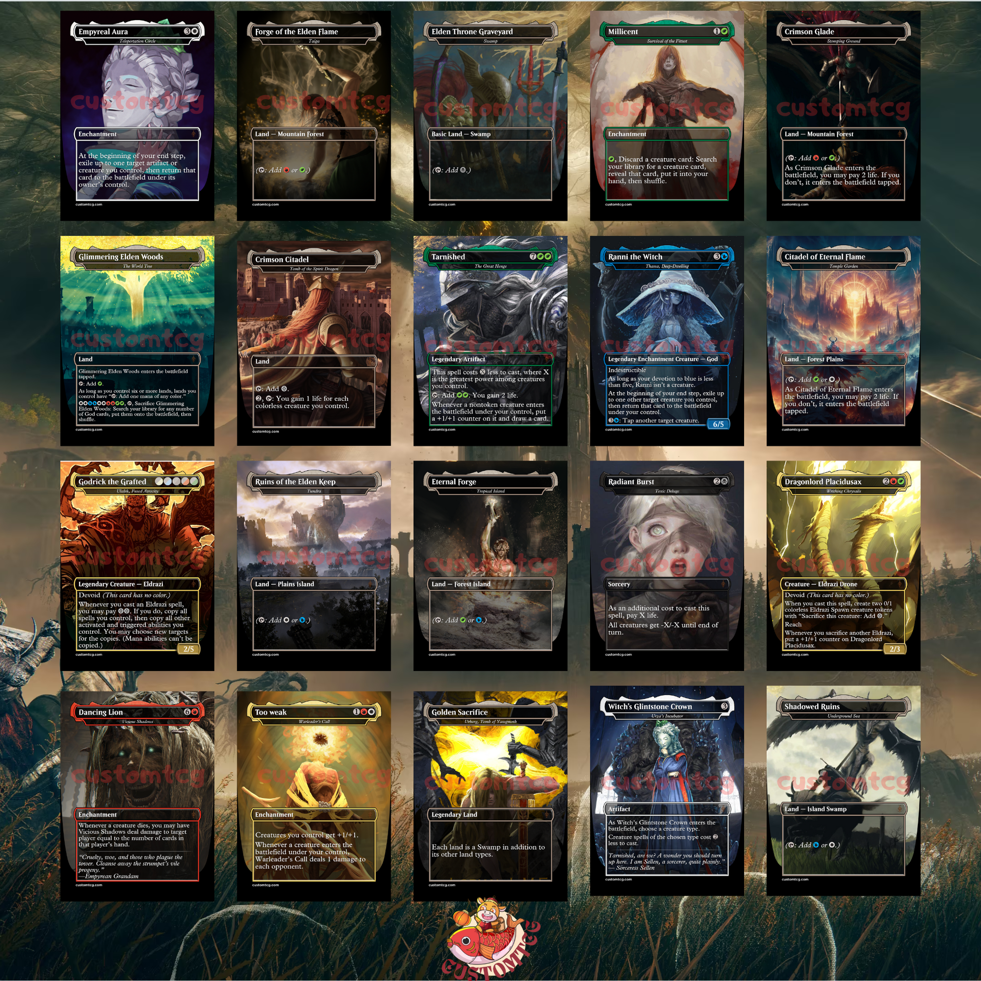 elden ring cards mtg I've spent a year making a custom Elden Ring-themed set of MTG cards : r/mtg
