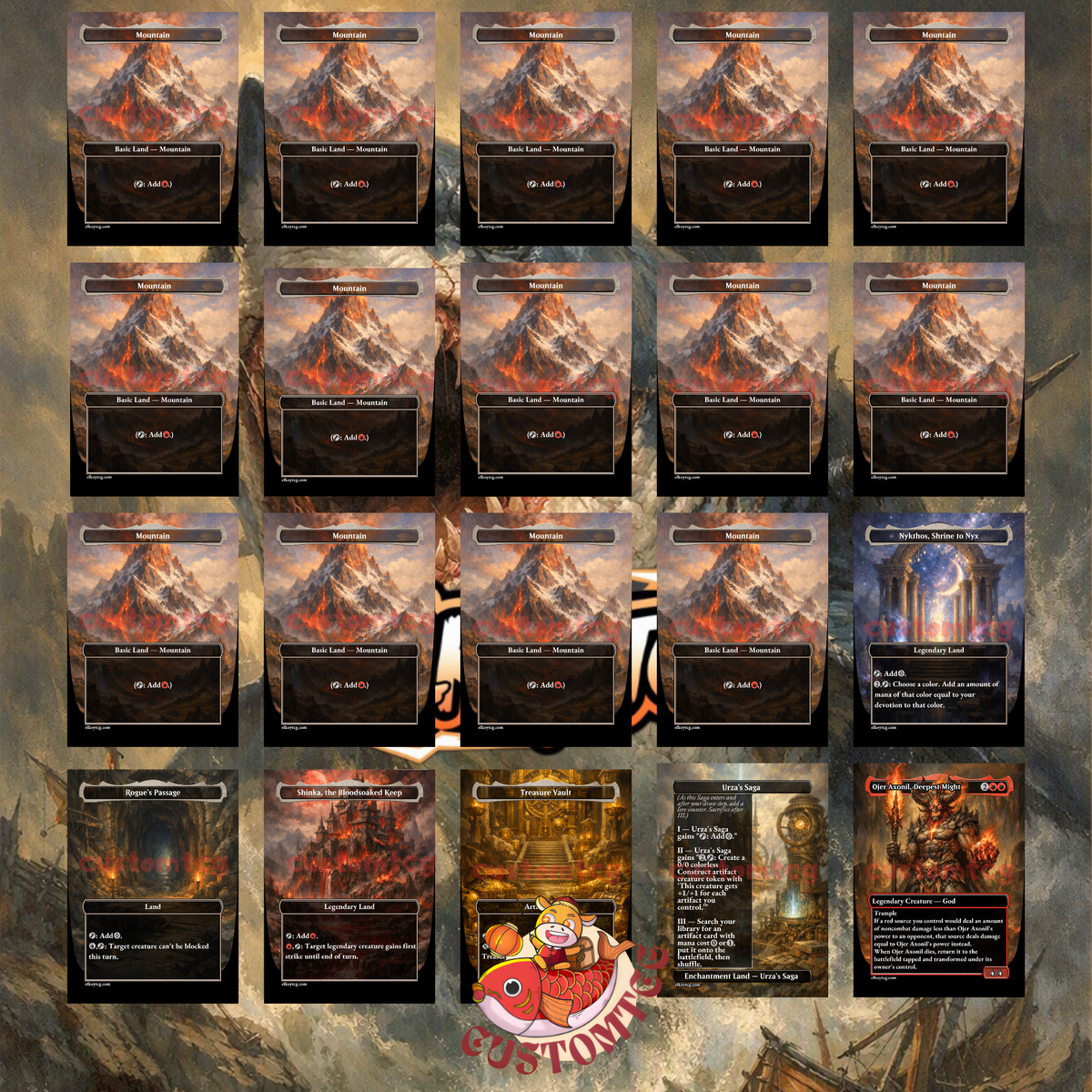 Jaws, Relentless Predator — Mono-Red Treasure Aggro Custom Deck