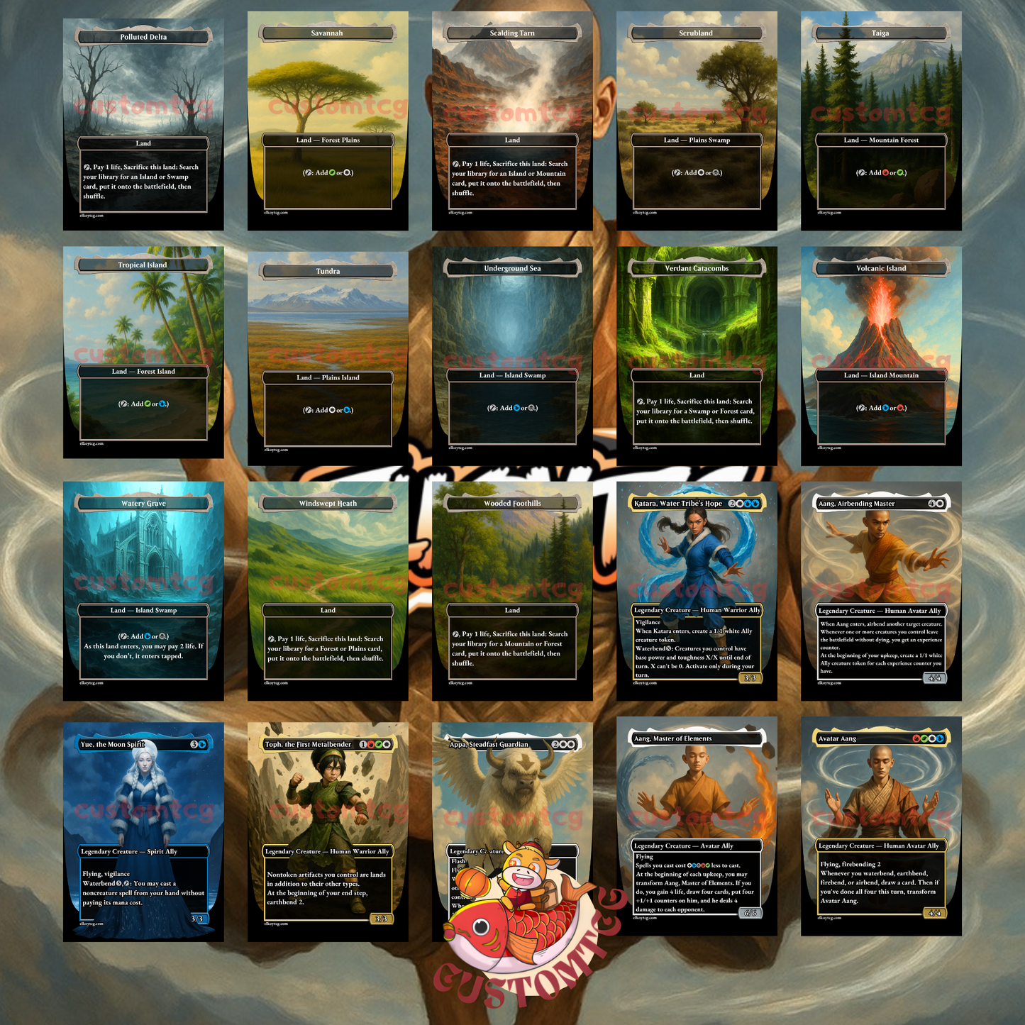 🌊 Avatar Aang — Custom Deck