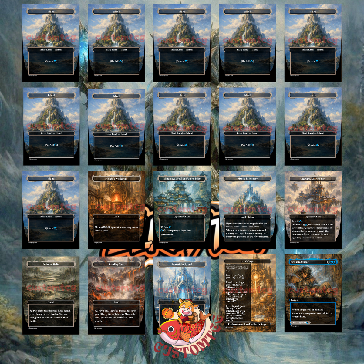Emry, Lurker of the Loch - Mono-Blue Artifact Custom Deck