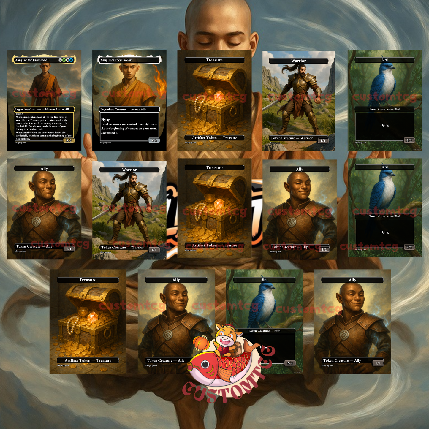 🌊 Avatar Aang — Custom Deck