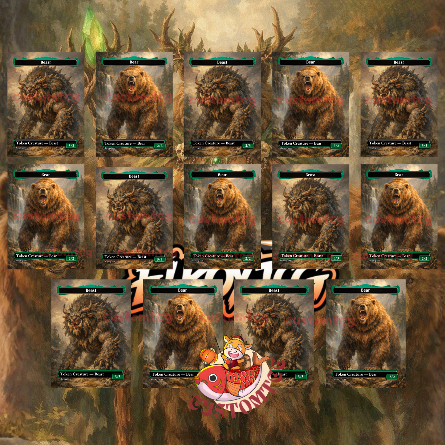 Ayula, Queen Among Bears — Mono-Green Bear Typal Custom Deck