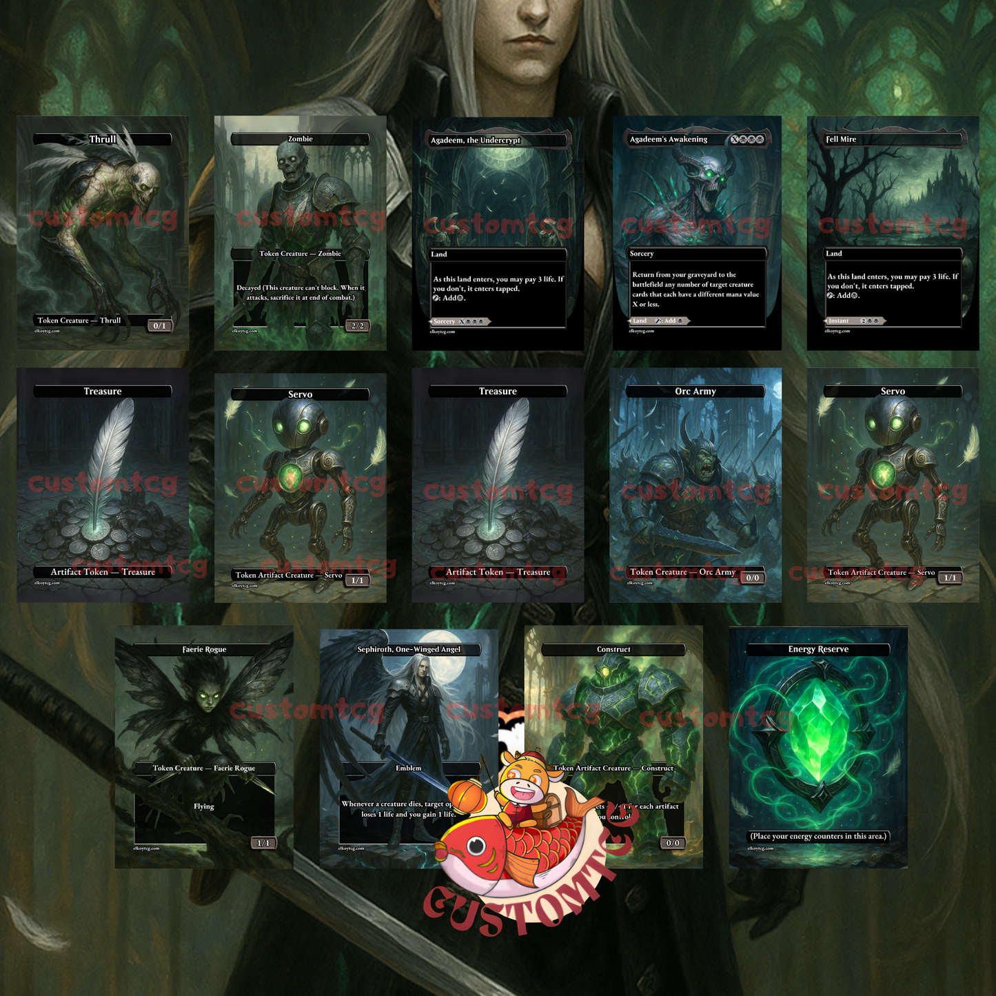 Sephiroth, Fabled SOLDIER // One-Winged Angel – Custom Deck