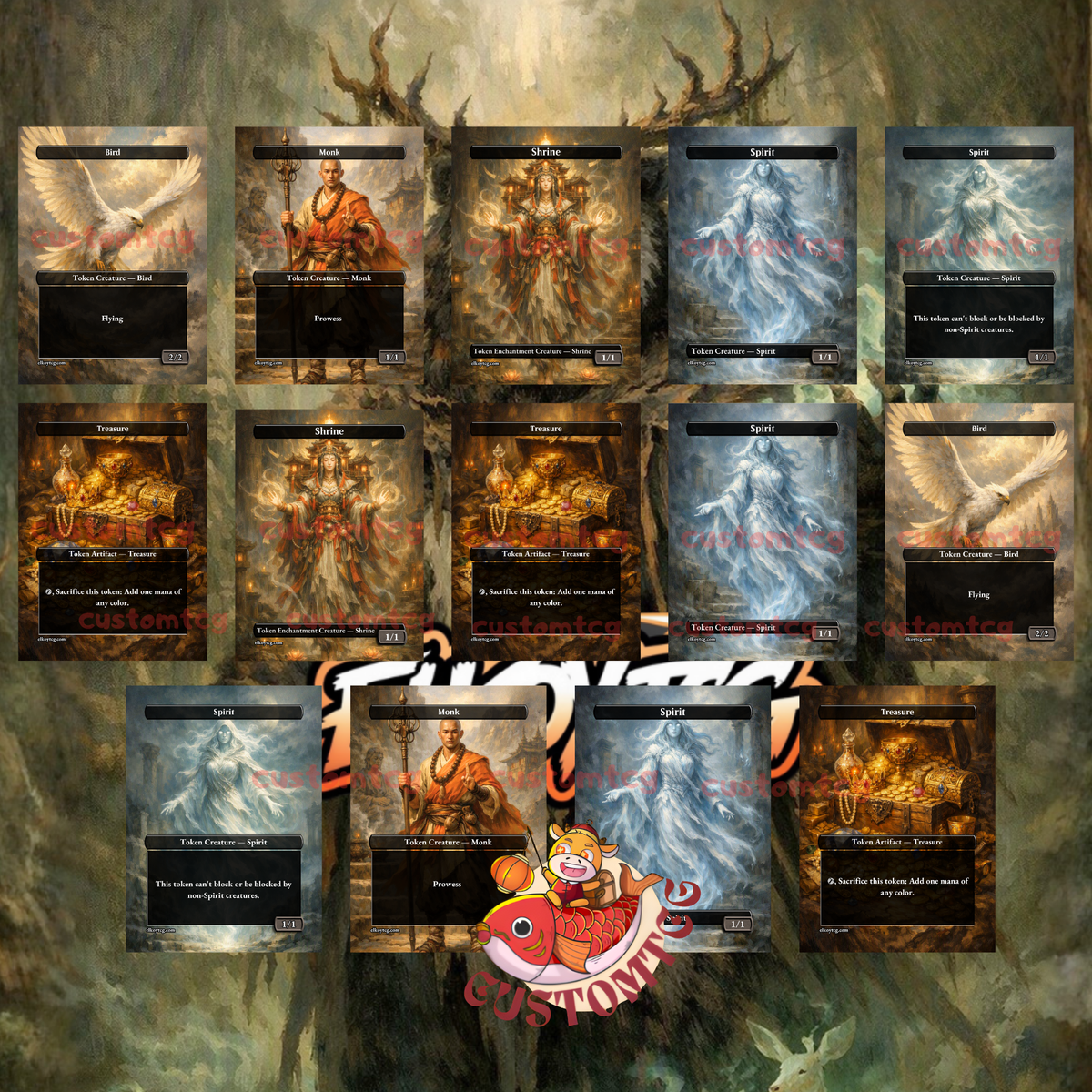 Hei Bai, Forest Guardian — 5-Color Shrine Tribal Commander Custom Deck