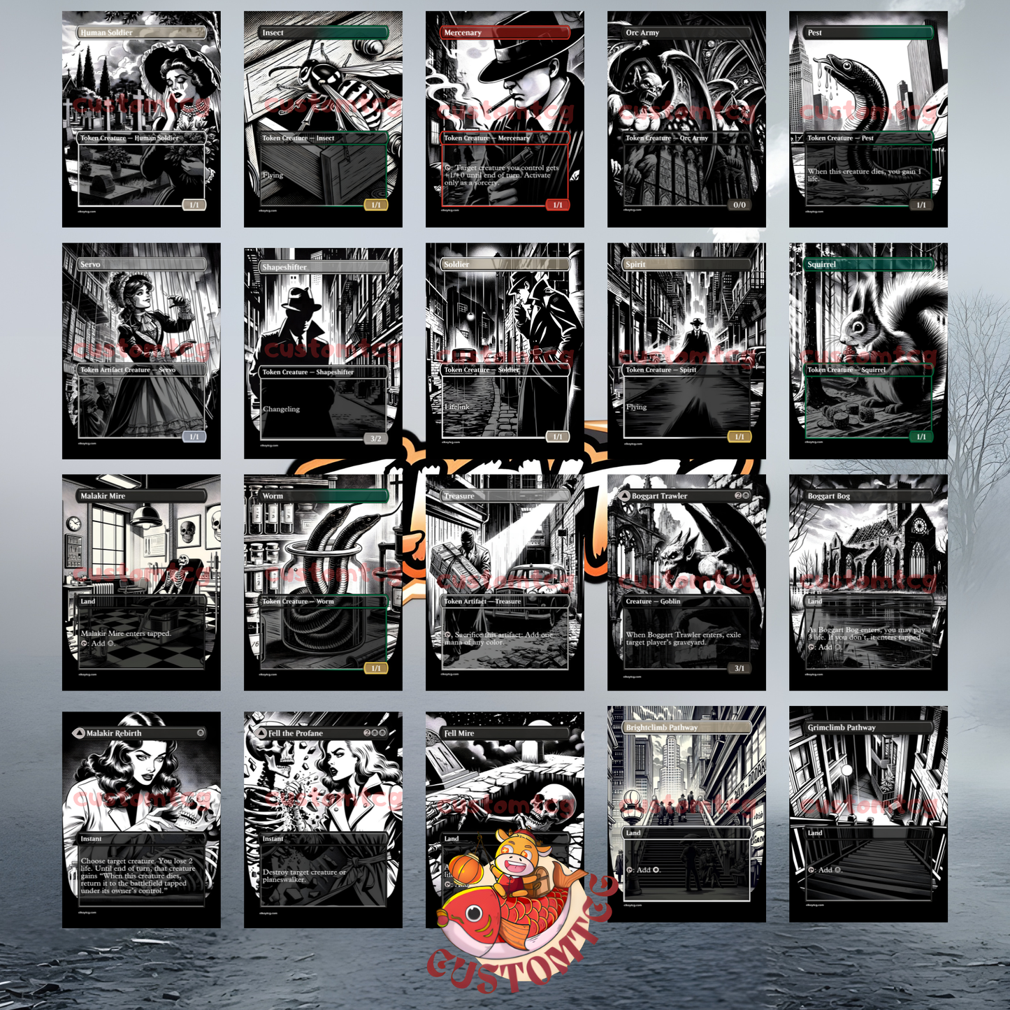 Black Noir Custom Deck