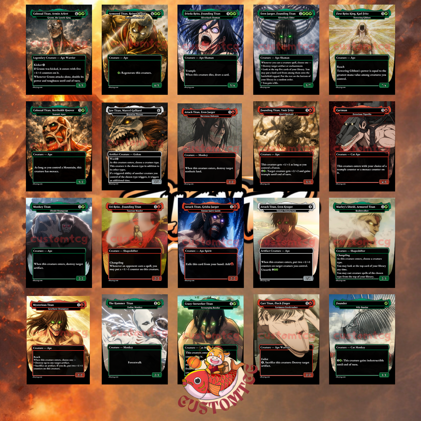 Attack on Titan Custom Deck - ONLY TITANS