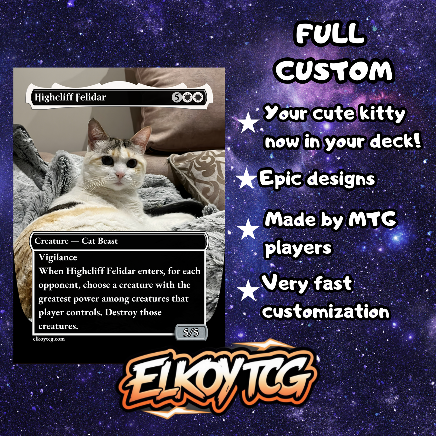 Custom Cat Commander Deck