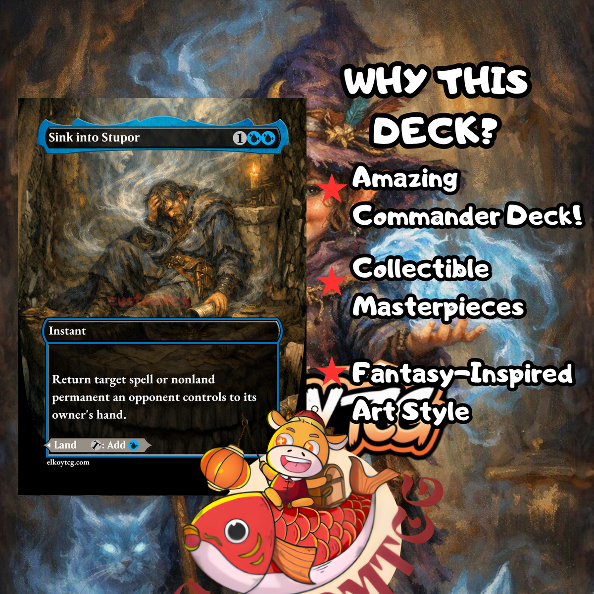 MINN, WILY ILLUSIONIST — Mono-Blue Illusions & Card-Draw Custom Deck